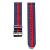 Blue and Red NATO style nylon band (22mm)