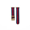 Blue and Red NATO Apple Watch Strap