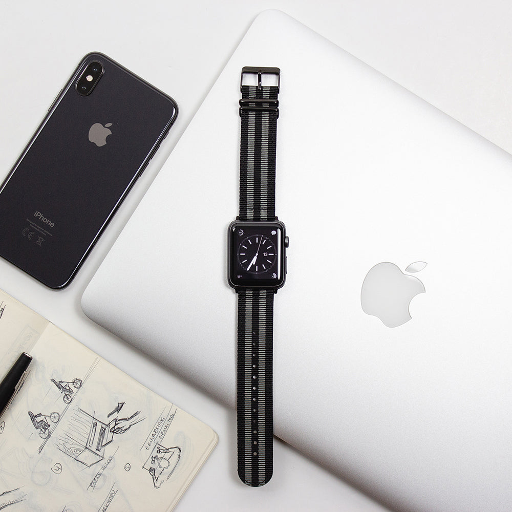 ブラック &amp; グレー ナイロン