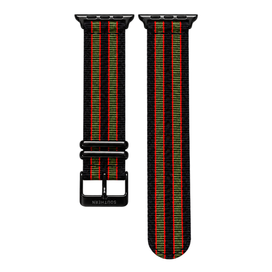 Black, Red & Green Nylon