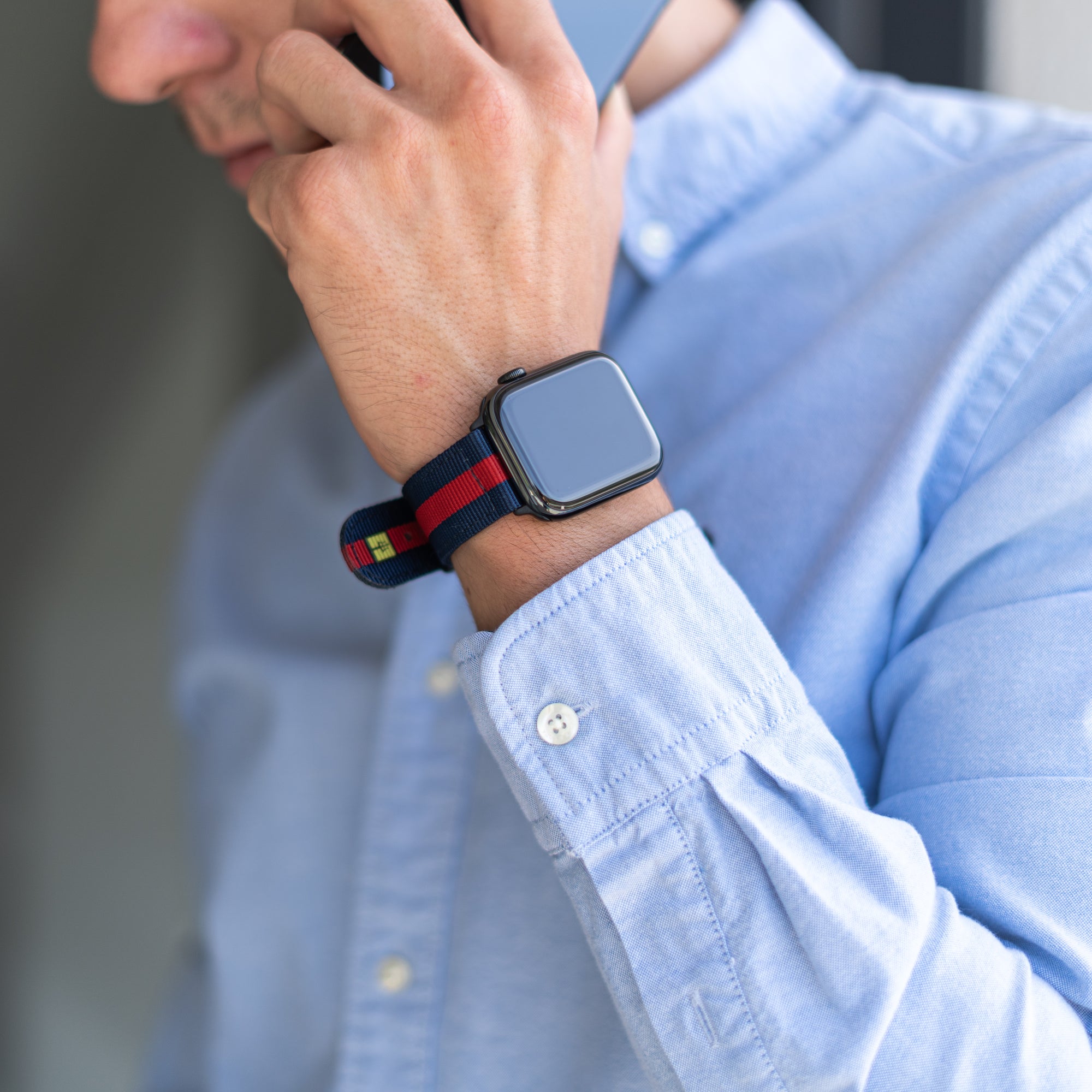 ブルー&amp;レッドナイロン