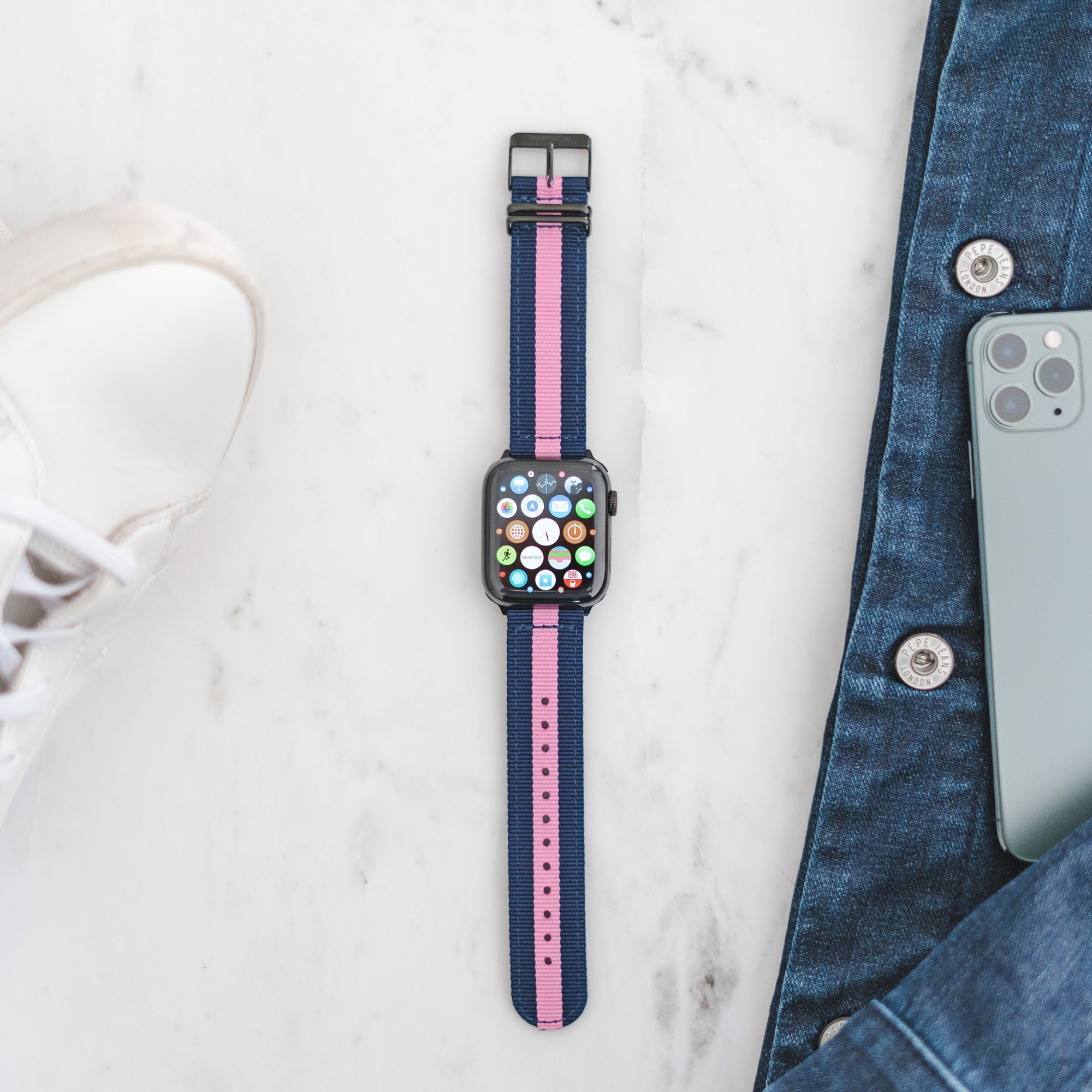 ブルー &amp; ピンク ナイロン