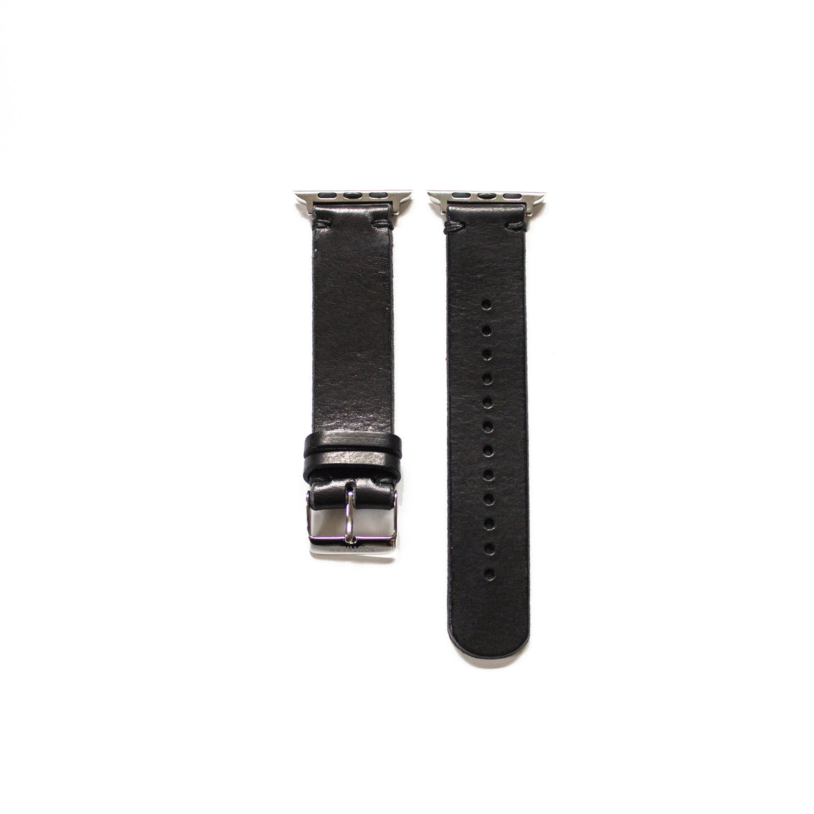 Black Epi leather watch band, Custom leather watch strap SW069