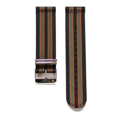 Black, Red and Green NATO style nylon band (24mm)