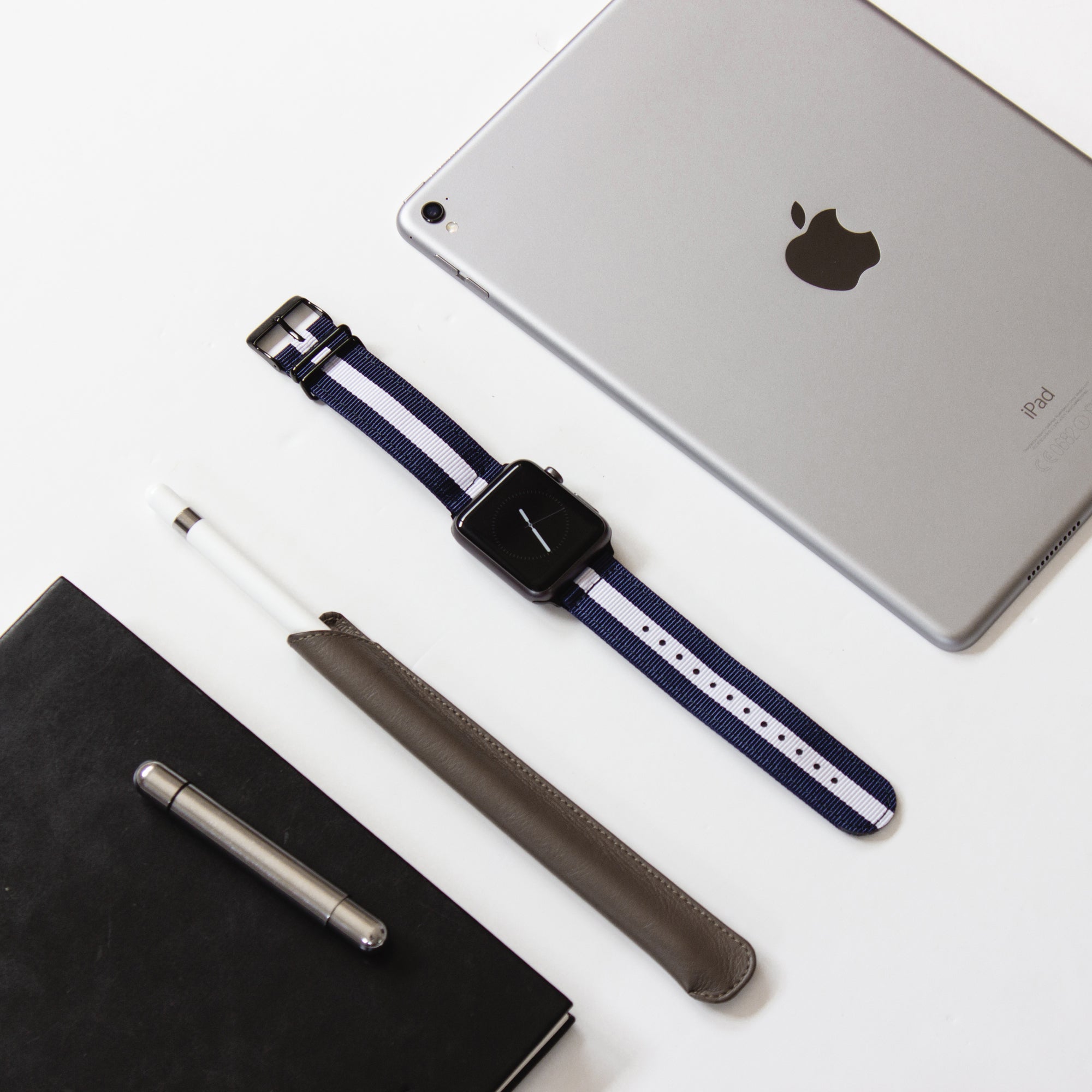 Blue White NATO Band Apple Watch