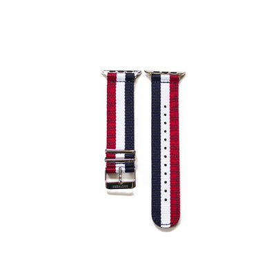 Red White and Blue Nylon Apple Watch Band