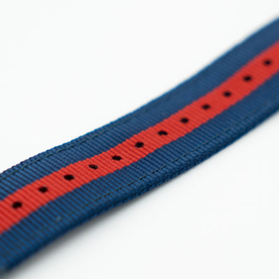 Blue and Red NATO Apple Watch Band